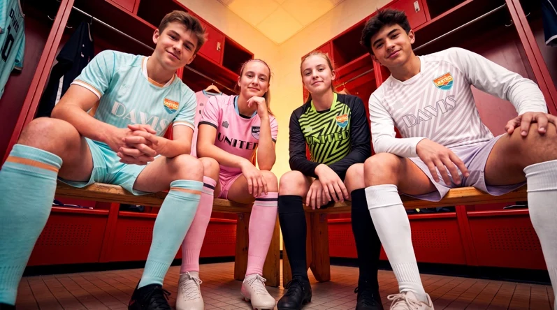 Davis, California · 2026 Kit Launch players in their Admiral collection